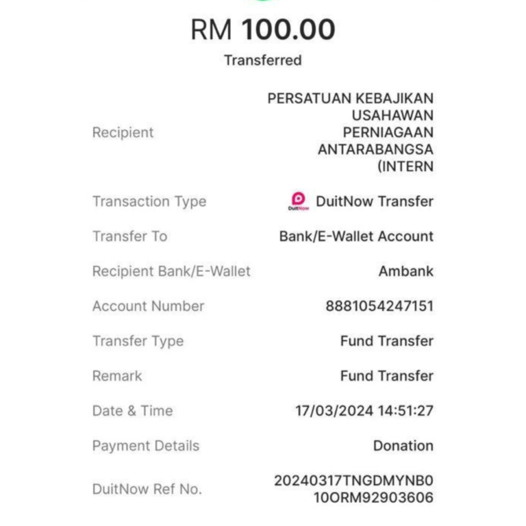 RDE Puchong Cash Donation