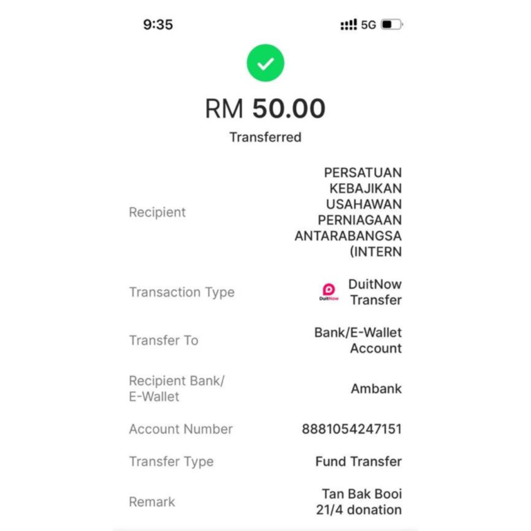 RDE Puchong Cash Donation